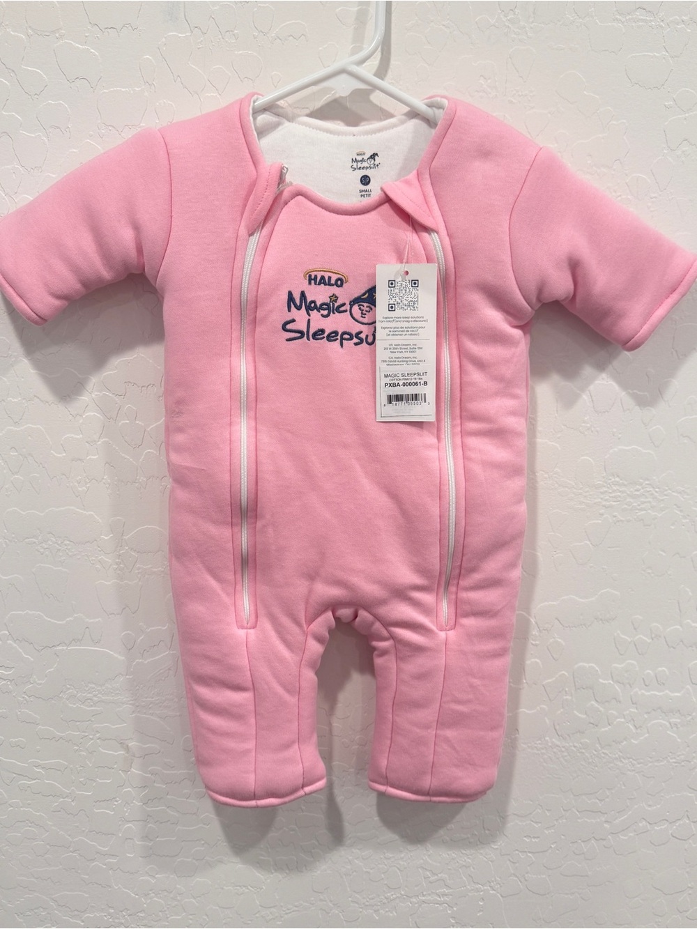 NWT Halo Magic Sleepsuit Baby Pink Zip Sleep Suit 3-6 Months 12 to 18 Lbs